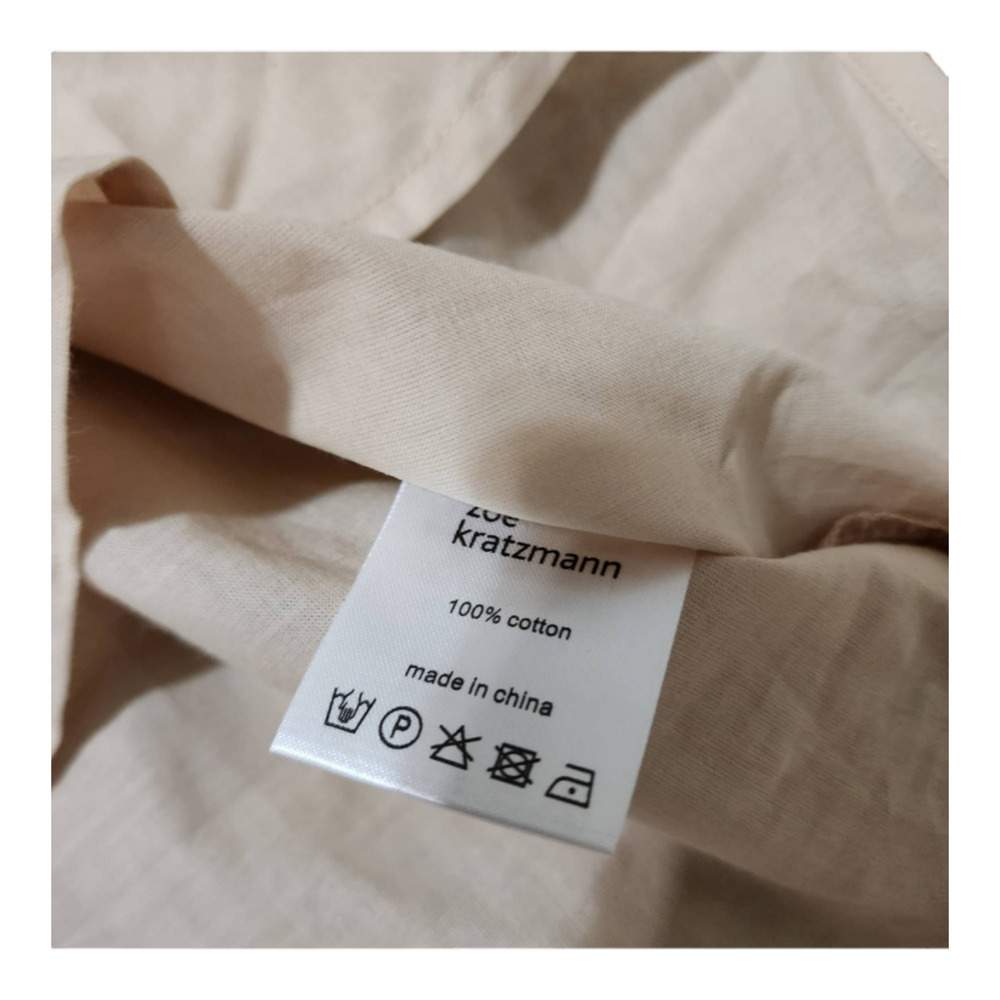 Zoe Kratzmann Size 3 Large Crisp Cotton Slip Beige — image 4 of 7